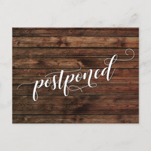 Carte Postale Faire-part Mariage repoussé en bois rustique