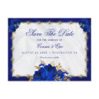 Mariage Rose de luxe Royal Blue Gold Floral