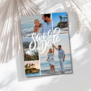 Carte Postale Faire-part Mariage sur la plage en Californie, Photo - Save t