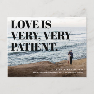 Carte Postale Faire-part Mariage typographique audacieux et effronté report