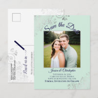 Mariage Vert Menthe & Bleu Marine Enregistrez la D