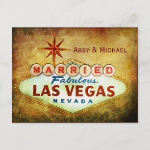 Carte Postale Faire-part Marié dans Fabulous LAS VEGAS