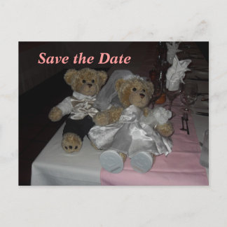 Carte Postale Faire-part Mariés Ours