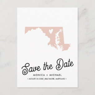 Carte Postale Faire-part MARYLAND Mariage de Rêve dans cet État TOUTES COUL