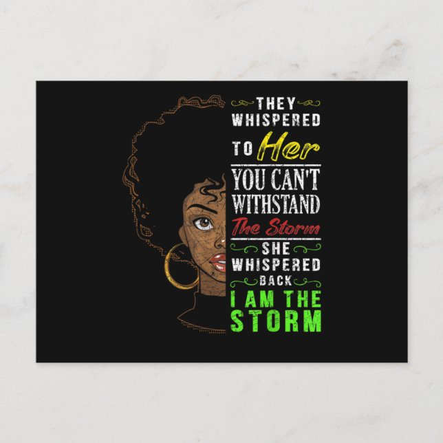 Carte Postale Faire-part Melanin Femmes African American Pride Histoire noi (Devant)