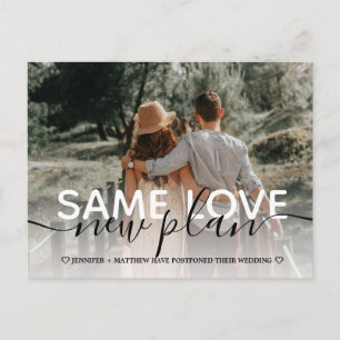 Carte Postale Faire-part Même Amour Nouveau Plan Mariage Typographie Photo