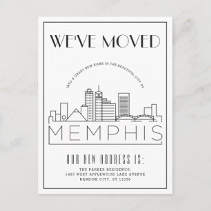 Carte Postale Faire-part Memphis Modern Deco   Changement d'adresse