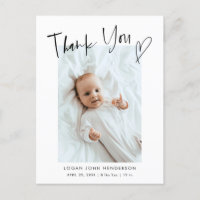 Merci Coeur Décontracté Script bébé photo naissanc