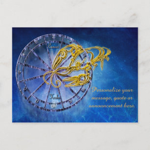 Carte Postale Faire-part Message personnalisé d'horoscope Cancer Astrologie