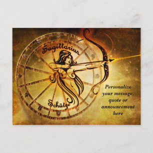 Carte Postale Faire-part Message personnel d'horoscope du Sagittaire en ast