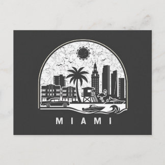 Carte Postale Faire-part Miami  Magie - Ciel de la Plage Vintage
