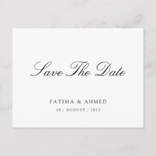 Carte Postale Faire-part Minimal Script Islamique Musulman Enregistrer la d