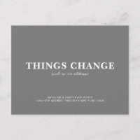 Minimaliste Gris Argent Les Choses Changent Déplac