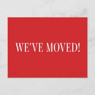 Carte Postale Faire-part minimaliste moderne Red Moving  