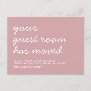 Carte Postale Faire-part Minimaliste Moderne Votre Chambre D'Invité A Démén