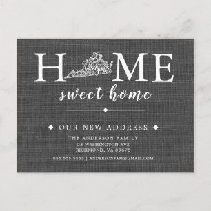 Carte postale Faire-part mobile d'État de VIRGINIA