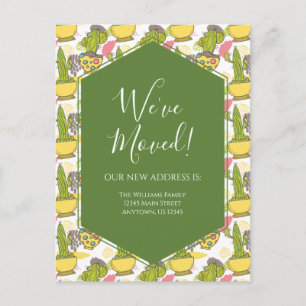 Carte Postale Faire-part mobile Poted Cactus Vert Jaune