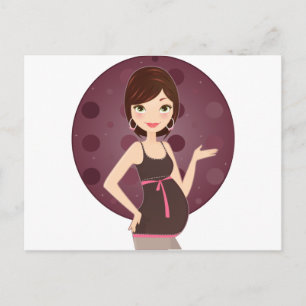 Carte Postale Faire-part mode enceinte