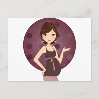 Carte Postale Faire-part mode enceinte