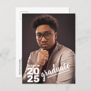Carte Postale Faire-part Modern Class of 2023 High School Graduation Photo 