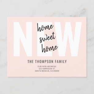 Carte Postale Faire-part Moderne Gras Nouvelle maison Sweet Home