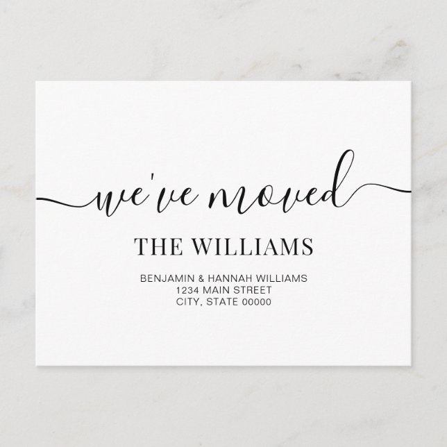Carte Postale Faire-part Moderne Simple Nous Avons Déménagé Nouvelle Maison (Devant)