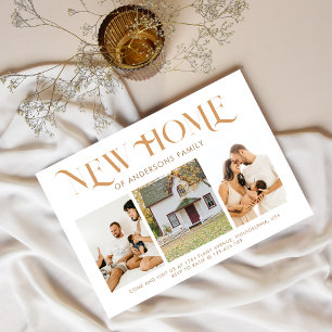 Carte Postale Faire-part Moderne Simple Nouvelle Maison 3 Photo Moving