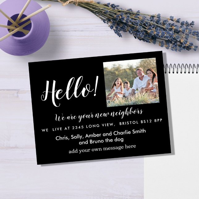 Carte Postale Faire-part Modifier Hello Neighbor, Nouvelle adresse, entrée (Créateur téléchargé)