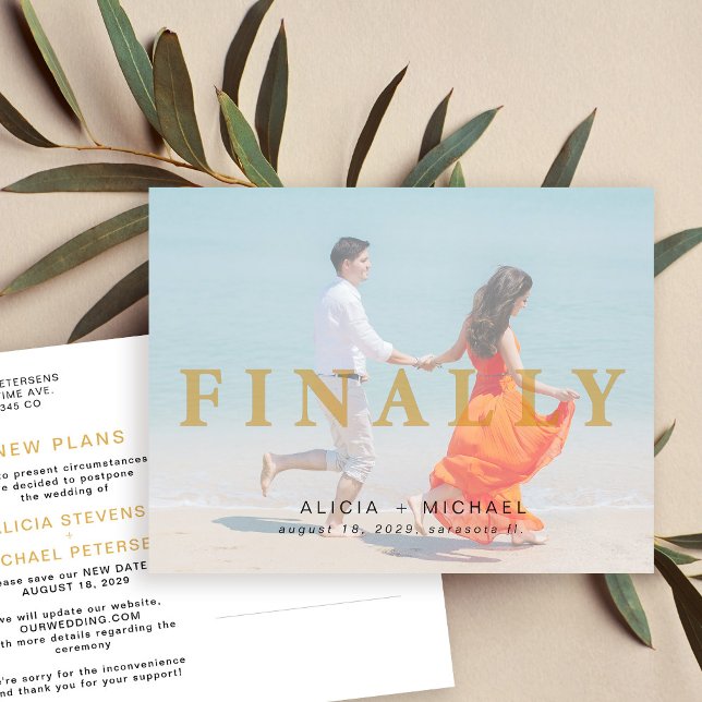 Carte Postale Faire-part Modifier la date de report de la date de sauvegard (Créateur téléchargé)