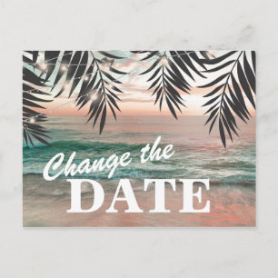 Carte Postale Faire-part Modifier La Date Destination Tropical Beach