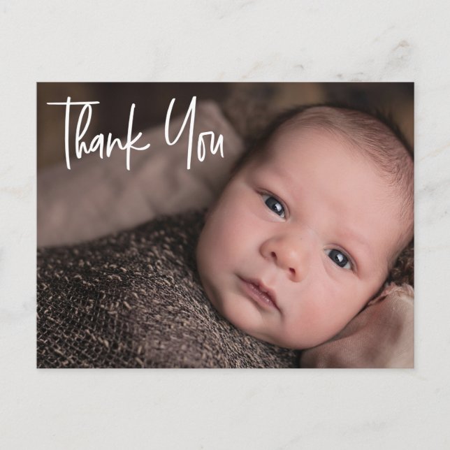 Carte Postale Faire-part Moments de Joie : Photo Personnalisable de Remerci (Devant)
