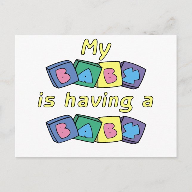 Carte Postale Faire-part Mon bébé a un bébé (Devant)