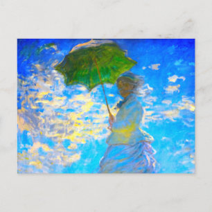 Carte Postale Faire-part Monet Woman avec un parasol