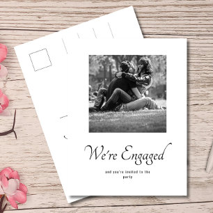 Carte Postale Faire-part Monogramme Mariage Engagement Partie Photo Invitat