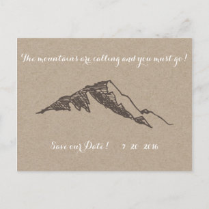 Carte Postale Faire-part Montagne personnalisable Enregistrer la date