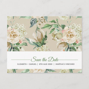 Carte Postale Faire-part Motif d'aquarelle Rose de crème personnalisé