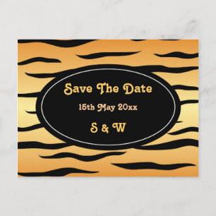 Carte Postale Faire-part Motif de rayures d'animal Tigre