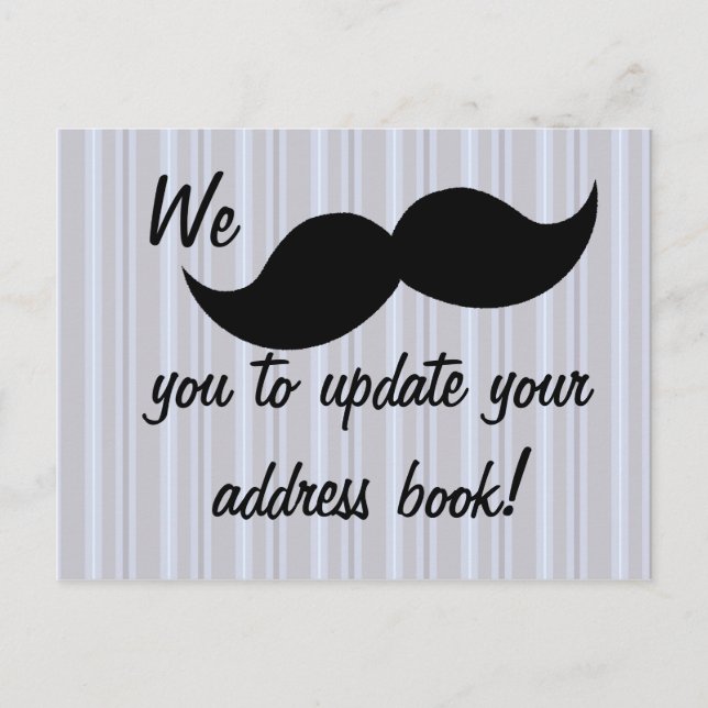 Carte Postale Faire-part Moustache Mobile (Devant)