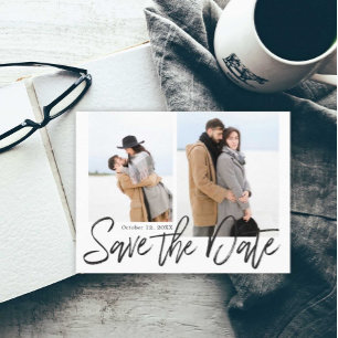 Carte Postale Faire-part Multi Photo Enregistrer la date Annonce