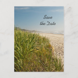Carte Postale Faire-part Natural Beach Wedding Enregistrer la date