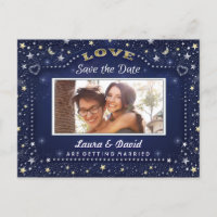 Navy Blue Or Photo Save the Date
