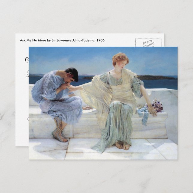 Carte Postale Faire-part Ne me demandez plus by Alma Tadema Mariage (Devant / Derrière)