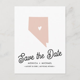 Carte Postale Faire-part NEVADA Etat Destination Mariage N'IMPORTE QUELLE C