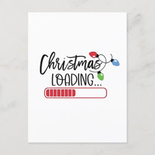 Carte Postale Faire-part Noël Chargement des lumières de Noël