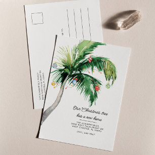 Carte Postale Faire-part Noël Holiday Palm Tree Moving