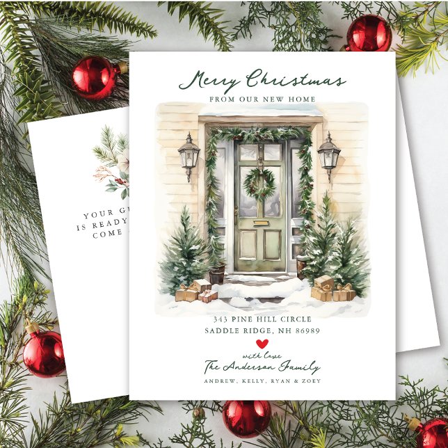 Carte Postale Faire-part Noël Nouvelle maison déménager (Créateur téléchargé)