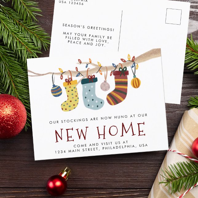 Carte Postale Faire-part Noël Stockage Nouvelle Maison Vacances Déménagemen (Créateur téléchargé)