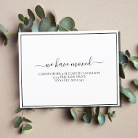 Noir blanc minimaliste Déplacement de script simpl