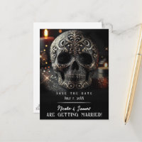 Noir Paillettes Glamour Scintille Crâne Gothique S