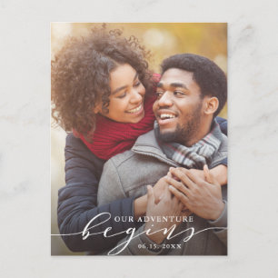 Carte Postale Faire-part Notre aventure commence Enregistrer la photo de d